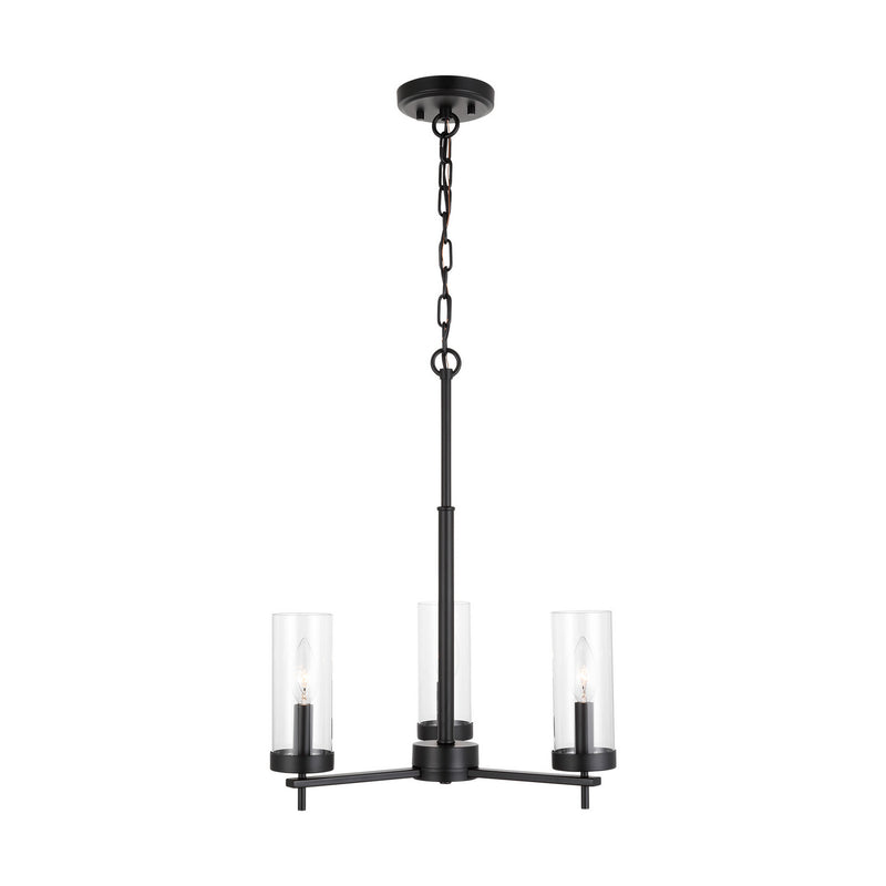 Visual Comfort Studio 3190303-112 Zire Three Light Chandelier, Midnight Black Main Image.jpg