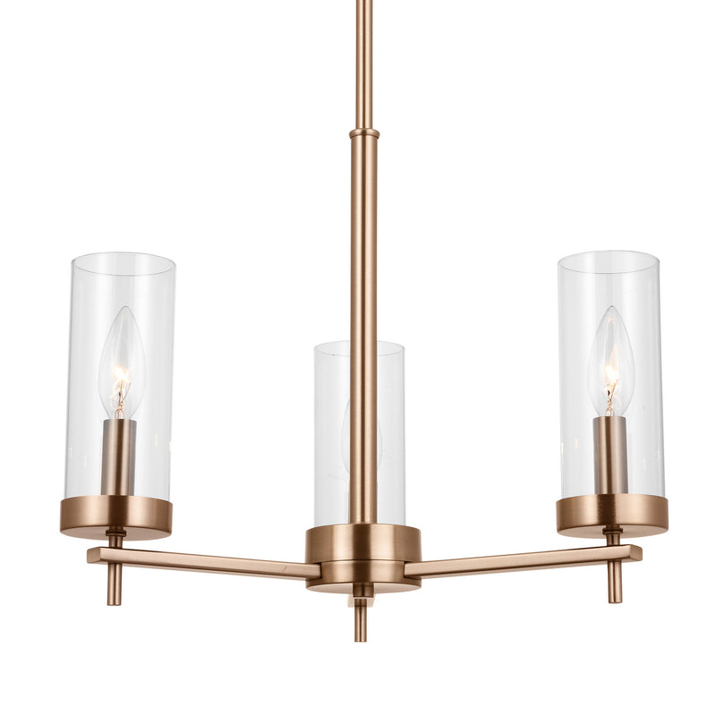 Visual Comfort Studio 3190303-848 Zire Three Light Chandelier, Satin Brass Alternate Image.jpg