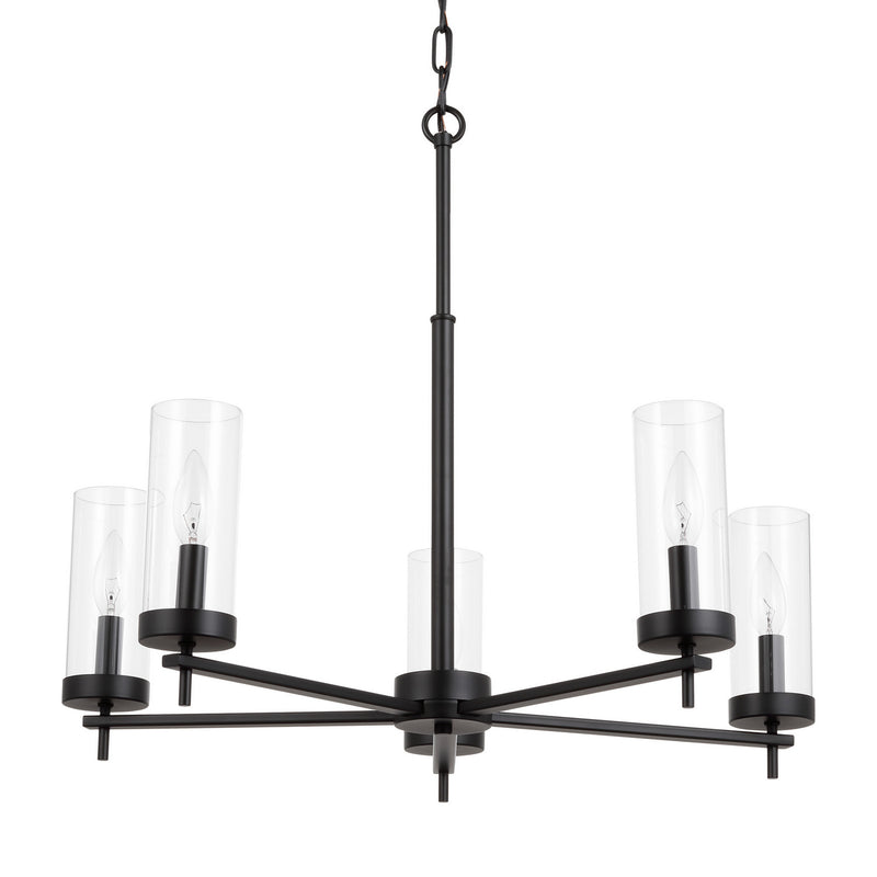 Visual Comfort Studio 3190305-112 Zire Five Light Chandelier, Midnight Black Alternate Image.jpg