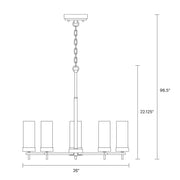 Visual Comfort Studio 3190305-112 Zire Five Light Chandelier, Midnight Black Alternate Image 3.jpg