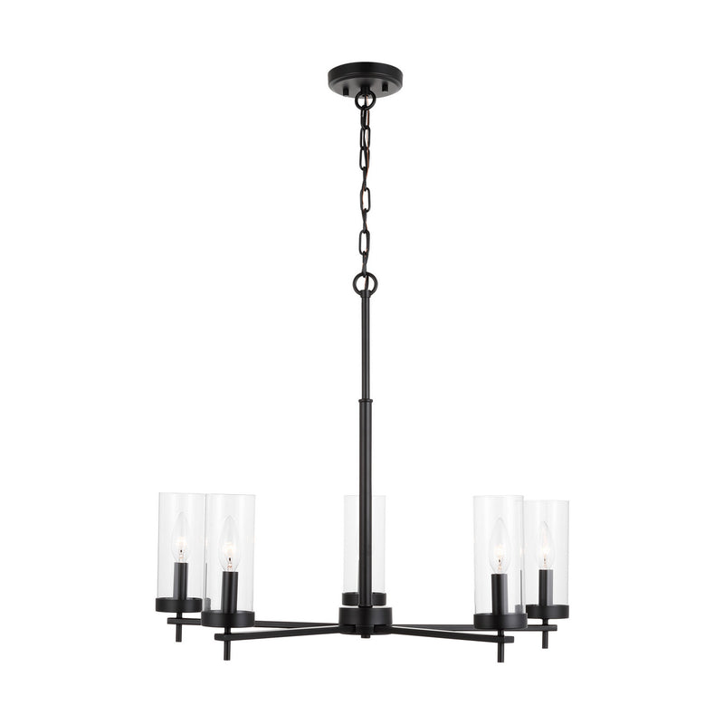 Visual Comfort Studio 3190305EN-112 Zire Five Light Chandelier, Midnight Black Main Image.jpg