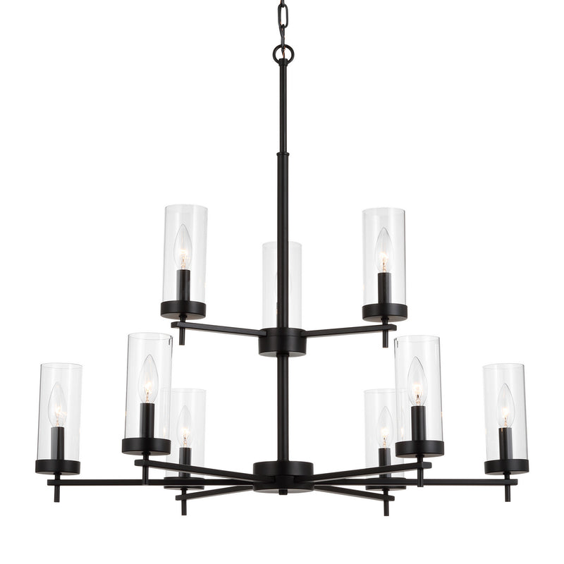 Visual Comfort Studio 3190309-112 Zire Nine Light Chandelier, Midnight Black Alternate Image.jpg