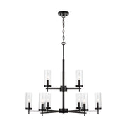 Visual Comfort Studio 3190309-112 Zire Nine Light Chandelier, Midnight Black Main Image.jpg