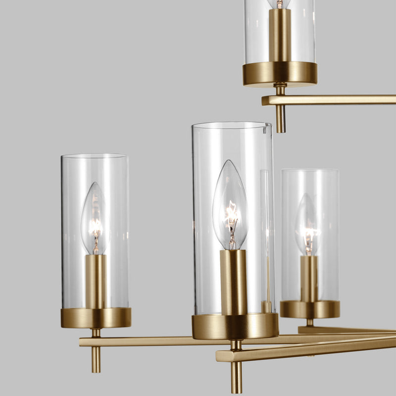 Visual Comfort Studio 3190309-848 Zire Nine Light Chandelier, Satin Brass Alternate Image 2.jpg