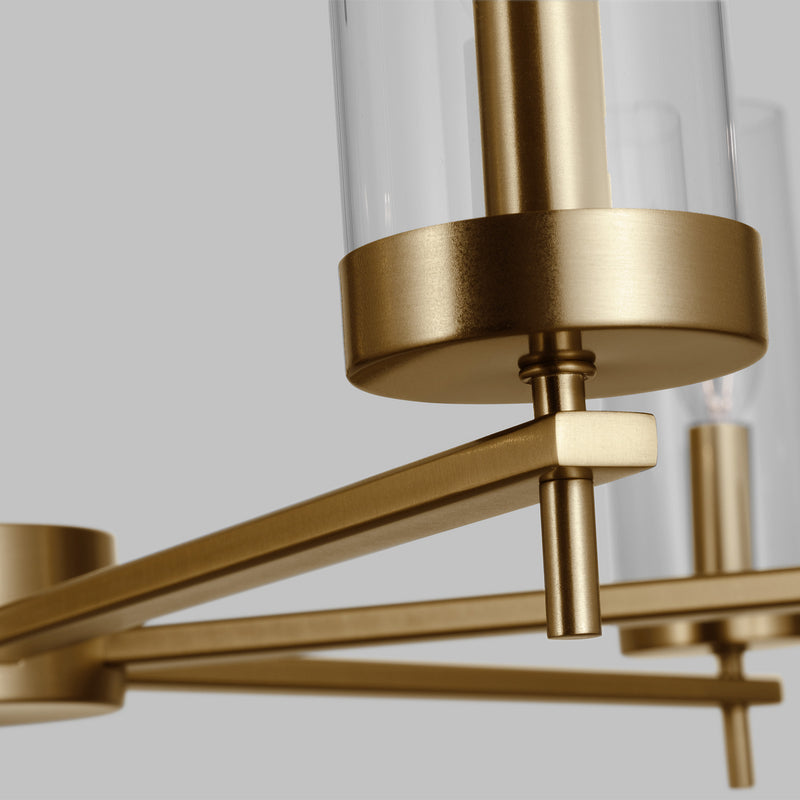 Visual Comfort Studio 3190309-848 Zire Nine Light Chandelier, Satin Brass Alternate Image 3.jpg