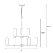 Visual Comfort Studio 3190309-848 Zire Nine Light Chandelier, Satin Brass Alternate Image 4.jpg