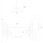 Visual Comfort Studio 3190309-848 Zire Nine Light Chandelier, Satin Brass Alternate Image.jpg