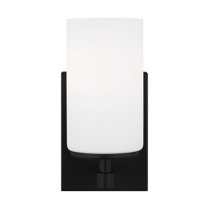 Generation Lighting 4124601-112 Alturas One Light Wall / Bath Sconce, Midnight Black Main Image.jpg