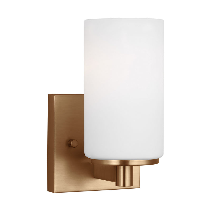 Generation Lighting 4139101-848 Hettinger One Light Wall / Bath Sconce, Satin Brass Alternate Image 2.jpg