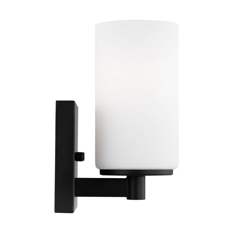 Generation Lighting 4139101EN3-112 Hettinger One Light Wall / Bath Sconce, Midnight Black Alternate Image.jpg