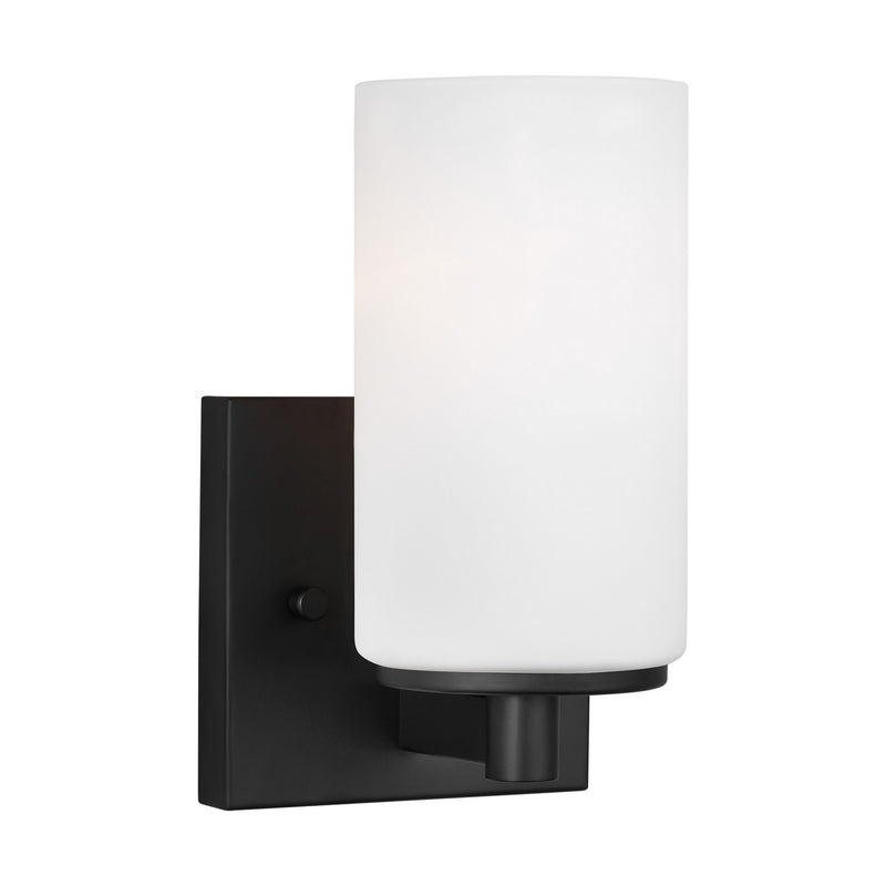 Generation Lighting 4139101EN3-112 Hettinger One Light Wall / Bath Sconce, Midnight Black Alternate Image 2.jpg