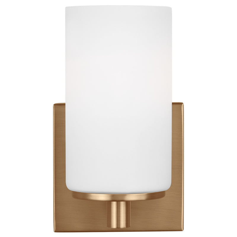 Generation Lighting 4139101EN3-848 Hettinger One Light Wall / Bath Sconce, Satin Brass Main Image.jpg