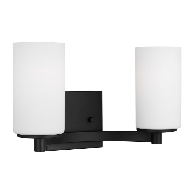 Generation Lighting 4439102-112 Hettinger Two Light Wall / Bath, Midnight Black Alternate Image 2.jpg