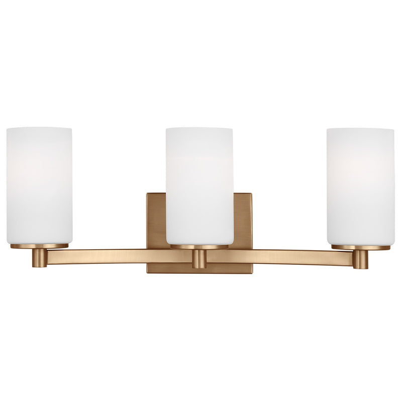 Generation Lighting 4439103EN3-848 Hettinger Three Light Wall / Bath, Satin Brass Main Image.jpg