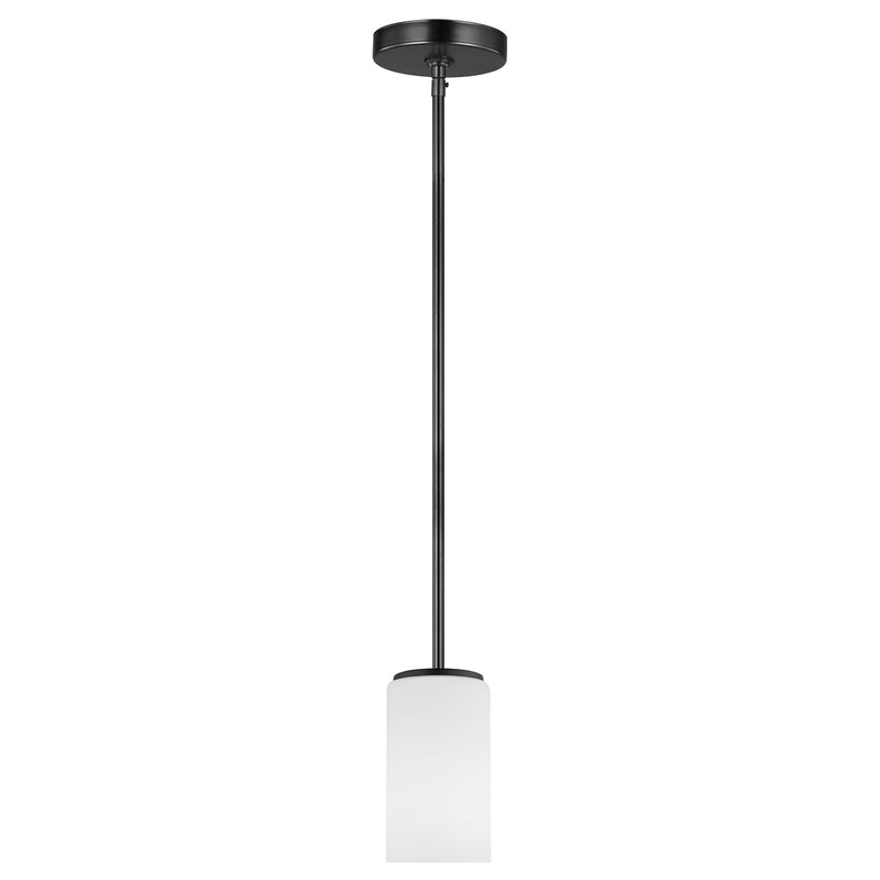 Generation Lighting 6124601-112 Alturas One Light Mini-Pendant, Midnight Black Main Image.jpg