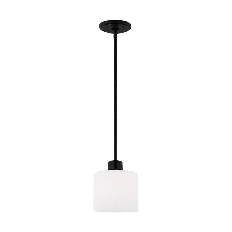 Generation Lighting 6128801-112 Canfield One Light Mini-Pendant, Midnight Black Alternate Image.jpg