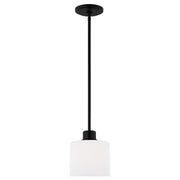 Generation Lighting 6128801-112 Canfield One Light Mini-Pendant, Midnight Black Main Image.jpg