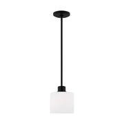 Generation Lighting 6128801EN3-112 Canfield One Light Mini-Pendant, Midnight Black Main Image.jpg