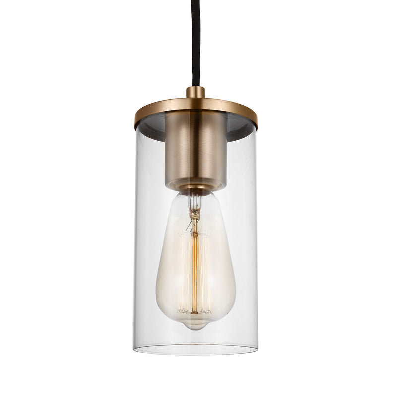 Visual Comfort Studio 6190301-848 Zire One Light Mini-Pendant, Satin Brass Alternate Image.jpg