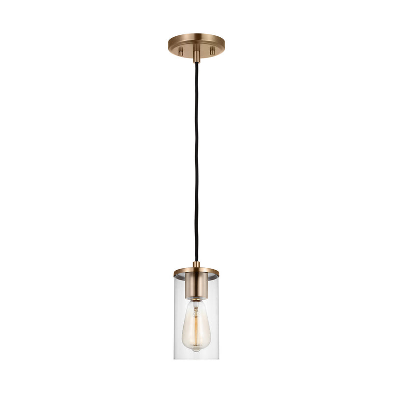 Visual Comfort Studio 6190301-848 Zire One Light Mini-Pendant, Satin Brass Main Image.jpg