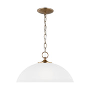 Generation Lighting 6516501-848 Geary One Light Pendant, Satin Brass Main Image.jpg
