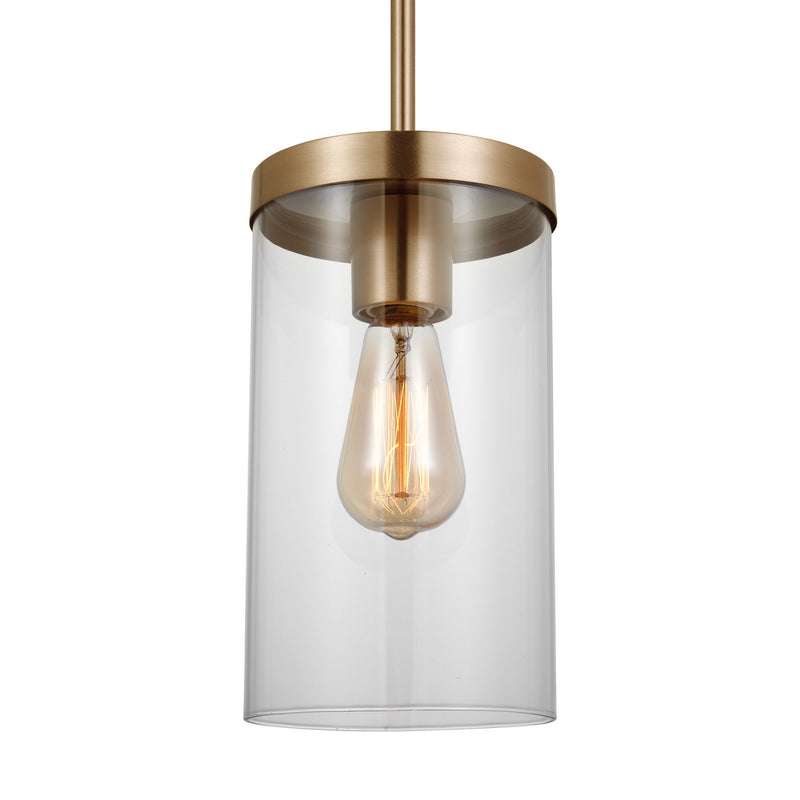 Visual Comfort Studio 6590301-848 Zire One Light Pendant, Satin Brass Alternate Image.jpg