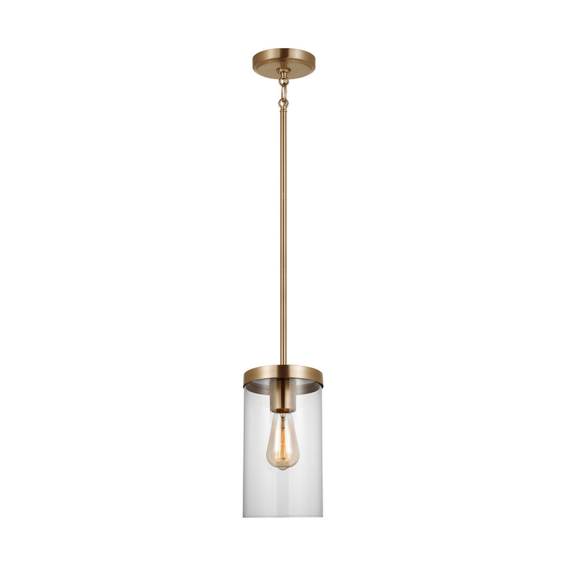 Visual Comfort Studio 6590301-848 Zire One Light Pendant, Satin Brass Main Image.jpg