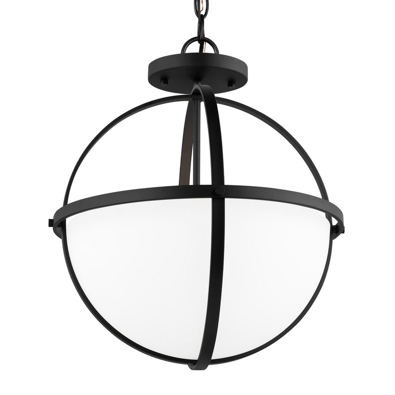 Generation Lighting 6624603-112 Alturas Three Light Pendant, Midnight Black Alternate Image.jpg