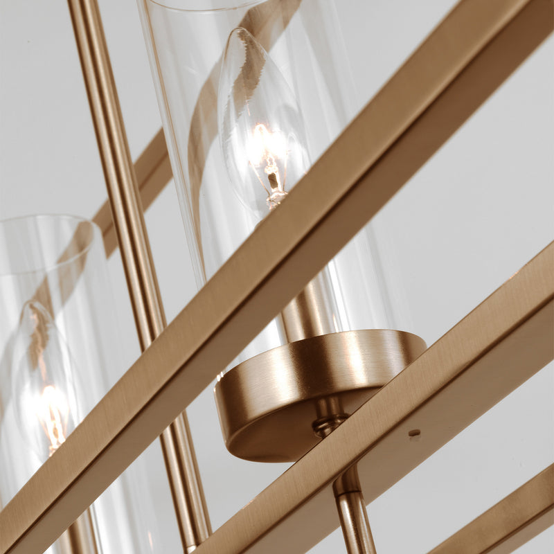 Visual Comfort Studio 6690305-848 Zire Five Light Island Pendant, Satin Brass Alternate Image 3.jpg