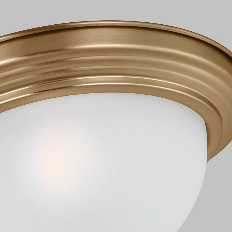 Generation Lighting 77063-848 Geary One Light Flush Mount, Satin Brass Alternate Image 3.jpg
