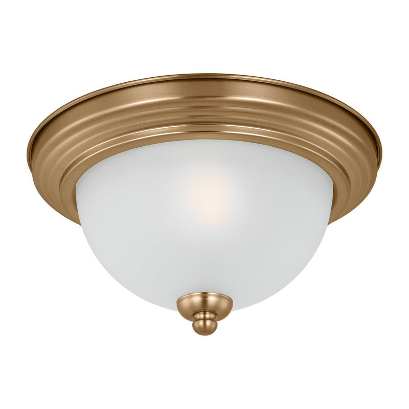 Generation Lighting 77063EN3-848 Geary One Light Flush Mount, Satin Brass Alternate Image.jpg