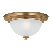 Generation Lighting 77063EN3-848 Geary One Light Flush Mount, Satin Brass Main Image.jpg