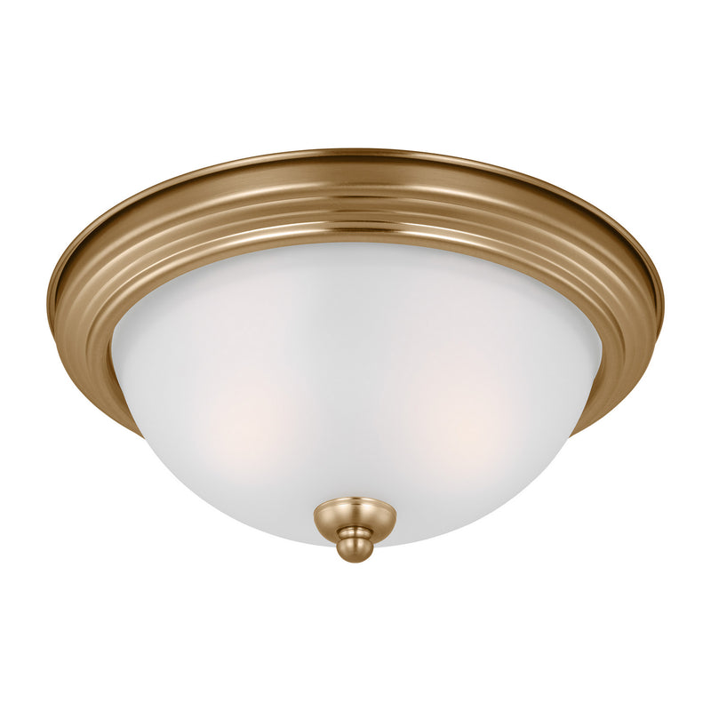 Generation Lighting 77064EN3-848 Geary Two Light Flush Mount, Satin Brass Alternate Image.jpg