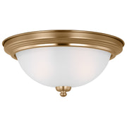 Generation Lighting 77064EN3-848 Geary Two Light Flush Mount, Satin Brass Main Image.jpg