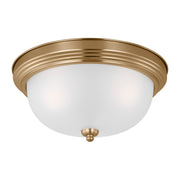 Generation Lighting 77065EN3-848 Geary Three Light Flush Mount, Satin Brass Alternate Image.jpg