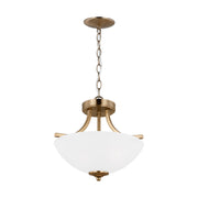 Generation Lighting 7716502EN3-848 Geary Two Light Semi-Flush Convertible Pendant, Satin Brass Alternate Image.jpg