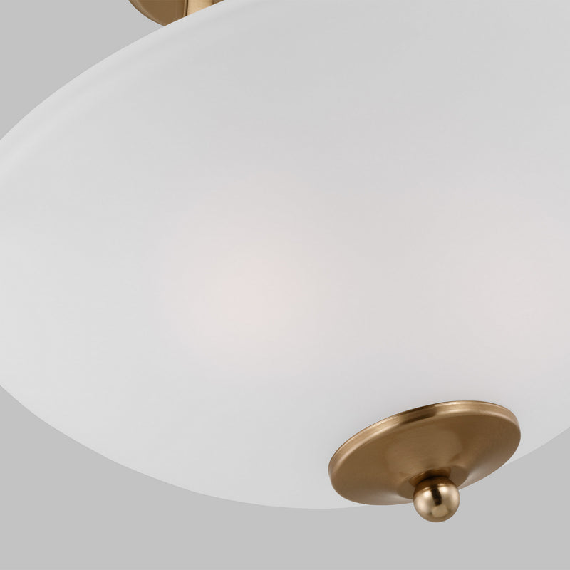 Generation Lighting 7716502EN3-848 Geary Two Light Semi-Flush Convertible Pendant, Satin Brass Alternate Image 2.jpg