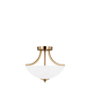 Generation Lighting 7716502EN3-848 Geary Two Light Semi-Flush Convertible Pendant, Satin Brass Main Image.jpg