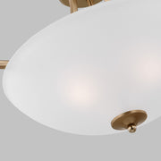 Generation Lighting 7716503-848 Geary Three Light Semi-Flush Convertible Pendant, Satin Brass Alternate Image 3.jpg