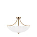 Generation Lighting 7716504EN3-848 Geary Four Light Semi-Flush Convertible Pendant, Satin Brass Main Image.jpg