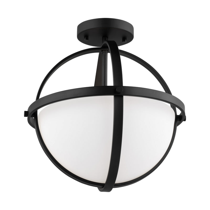 Generation Lighting 7724602EN3-112 Alturas Two Light Semi-Flush Convertible Pendant, Midnight Black Alternate Image.jpg