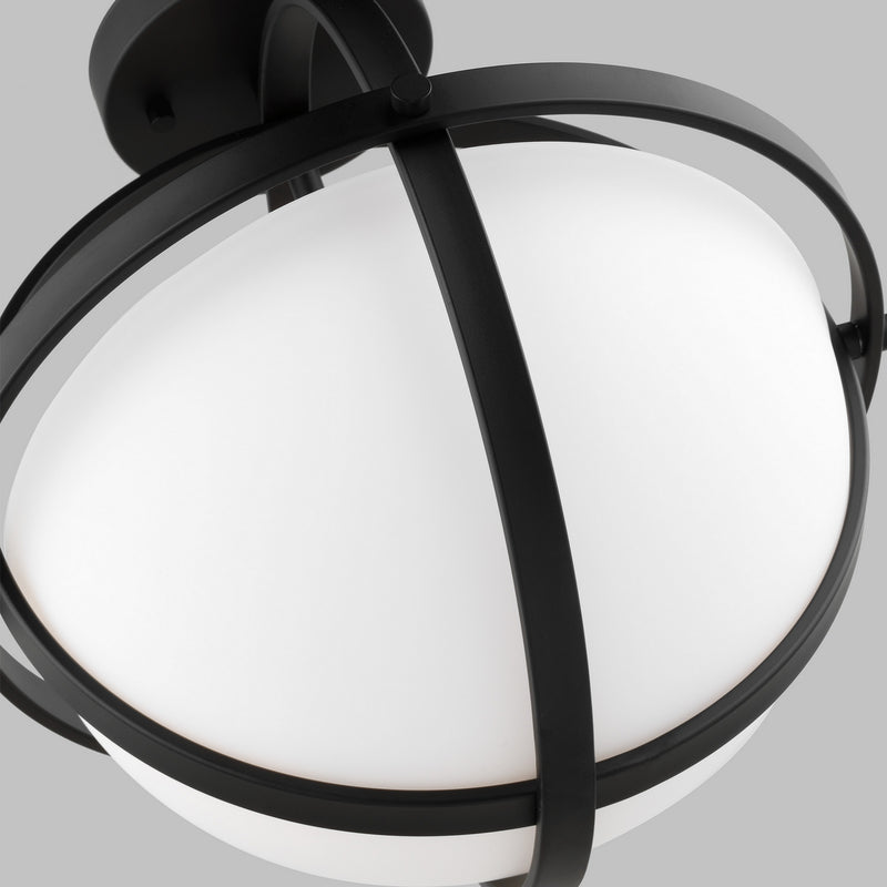 Generation Lighting 7724602EN3-112 Alturas Two Light Semi-Flush Convertible Pendant, Midnight Black Alternate Image 2.jpg