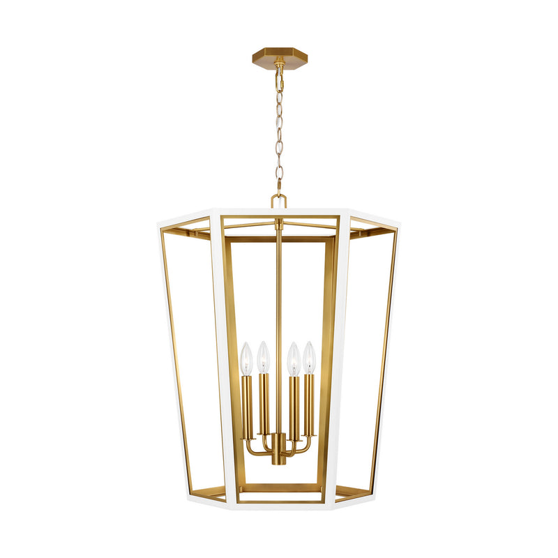 Visual Comfort Studio AC1094MWTBBS Curt Four Light Lantern, Matte White Main Image.jpg