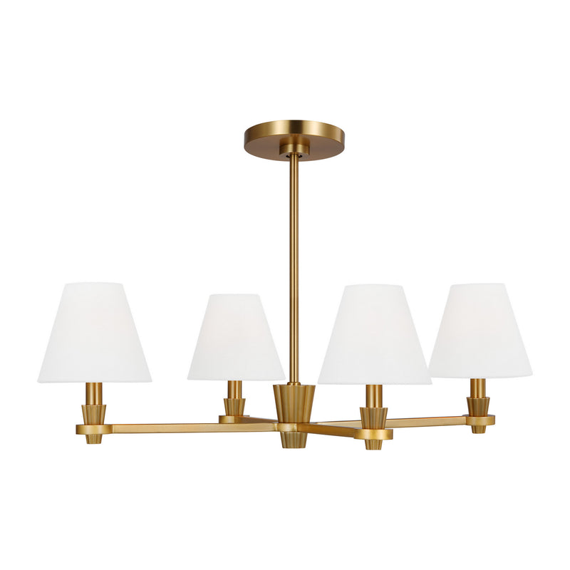 Visual Comfort Studio AC1114BBS Paisley Four Light Chandelier, Burnished Brass Main Image.jpg
