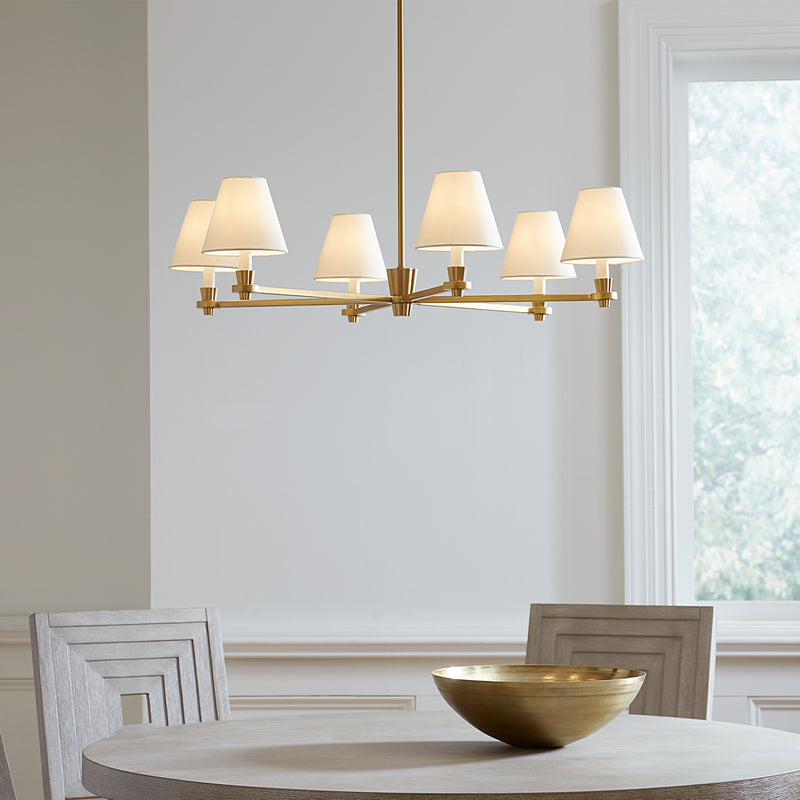Visual Comfort Studio AC1126BBS Paisley Six Light Chandelier, Burnished Brass Alternate Image.jpg
