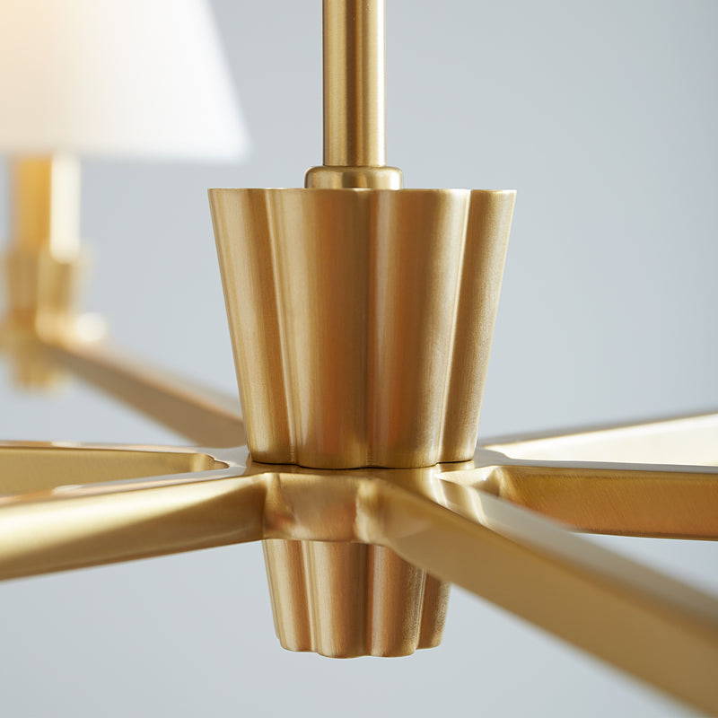 Visual Comfort Studio AC1126BBS Paisley Six Light Chandelier, Burnished Brass Alternate Image 3.jpg