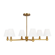 Visual Comfort Studio AC1126BBS Paisley Six Light Chandelier, Burnished Brass Main Image.jpg