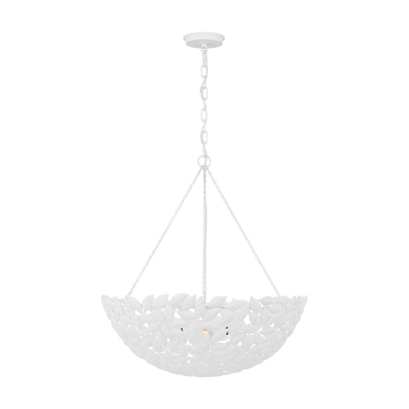 Visual Comfort Studio AP1186TXW Kelan Six Light Pendant, Textured White Main Image.jpg