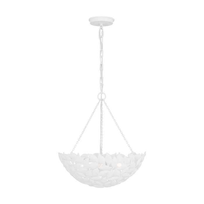 Visual Comfort Studio AP1193TXW Kelan Three Light Pendant, Textured White Main Image.jpg