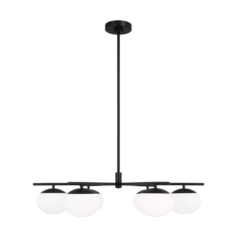 Visual Comfort Studio EC1246AI Lune Six Light Chandelier, Aged Iron Main Image.jpg